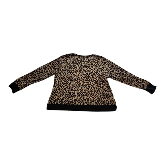 Kate Spade Velour Leopard Print Long Sleeves Lounge Top Women’s Size XL - Picture 4 of 13